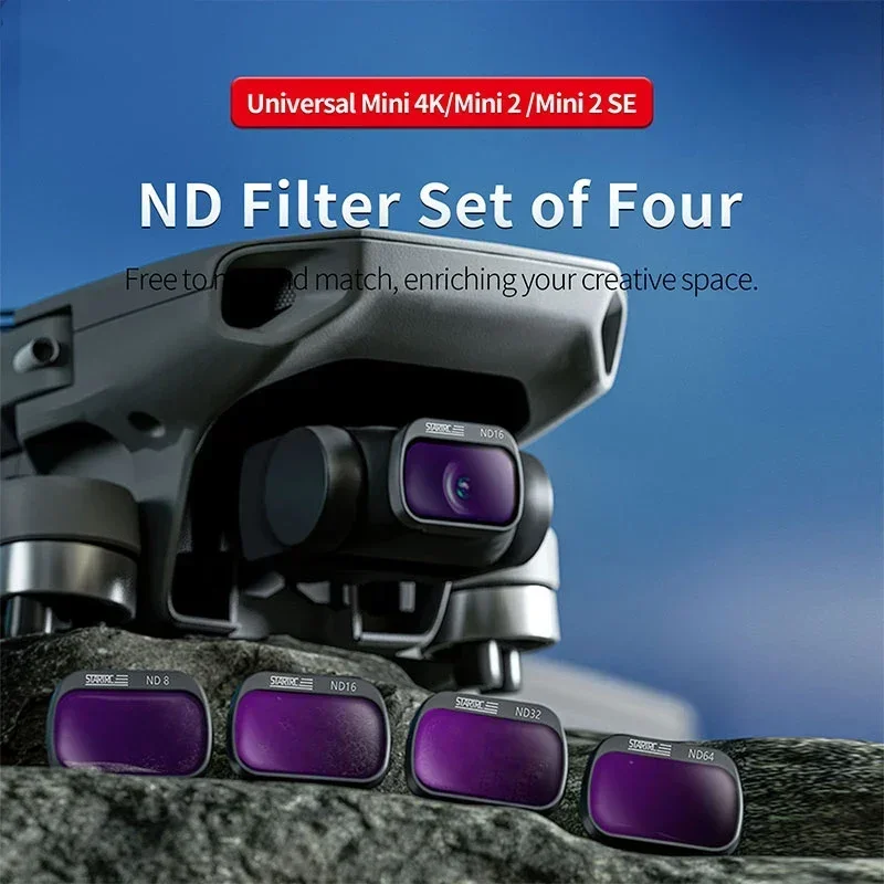 Filtro de lente de Dron ND8 ND16 ND32 ND64 filtros HD juego de filtros resistentes al aceite para DJI Mini 4K/Mini 2 SE/Mini 2 Accesorios