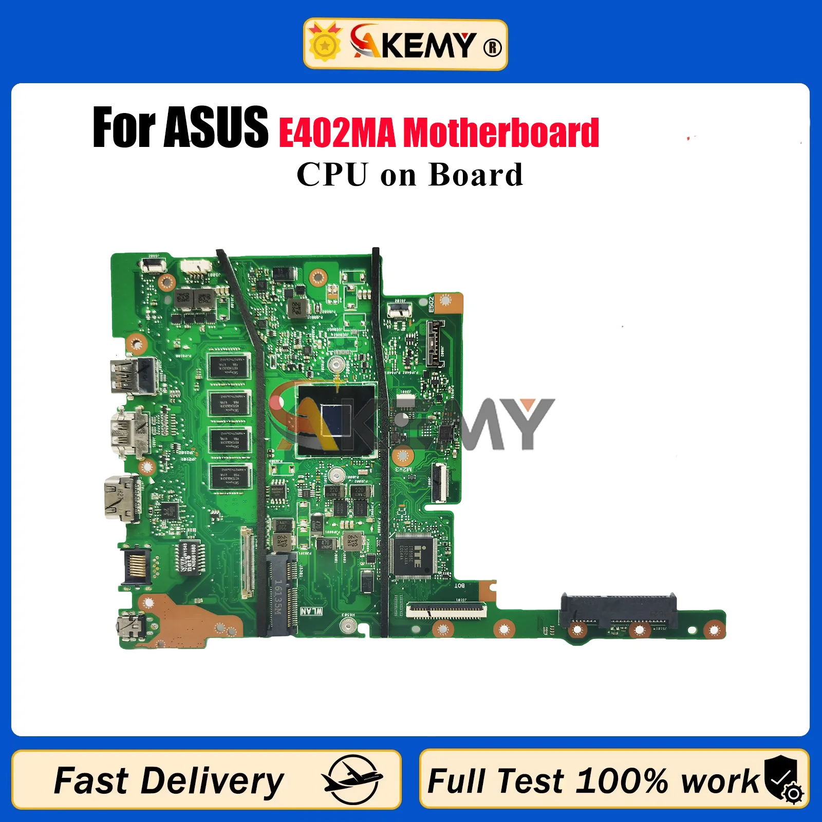 Placa base para ordenador portátil E402MA para ASUS EeeBook E402M E402MA placa base para portátil con CPU 100% pruebas OK envío rápido alta calidad
