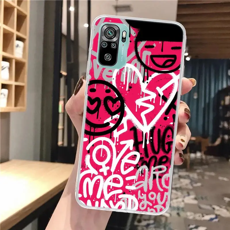 Graffiti moda Cool funda de teléfono de silicona para Xiaomi Redmi Note 14 13 12S 11 Pro Plus 11S 10 10S 11T 11E 4G 5G cubierta suave Redm - imagen 4