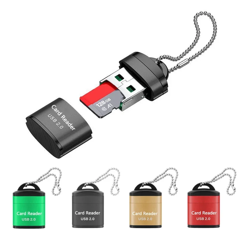 Para lector de tarjetas USB Micro SD/TF USB 2,0 Mini lector de tarjetas de memoria para teléfono móvil adaptador USB de alta velocidad para accesorios de ordenador portátil