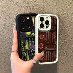 Funda de teléfono con estampado de estantería de acuarela floral para Xiaomi Mi 15 14T 14 13T 13 12 11 Lite NE Poco X6 X5 X3 F5 F6 M6 X7 Pro