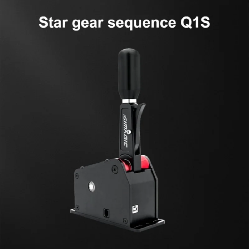 Simagic Q1S Palanca de cambios secuencial Juegos de carreras de PC SRS Palanca de cambios secuencial Shift USB Freno de mano-Longitud extendida - imagen 5