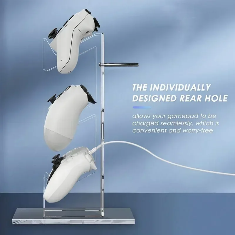 Soporte Universal para auriculares de tres capas, soporte para consola de juegos, almacenamiento de escritorio para todos los auriculares, consola con mango, accesorios para auriculares - imagen 3