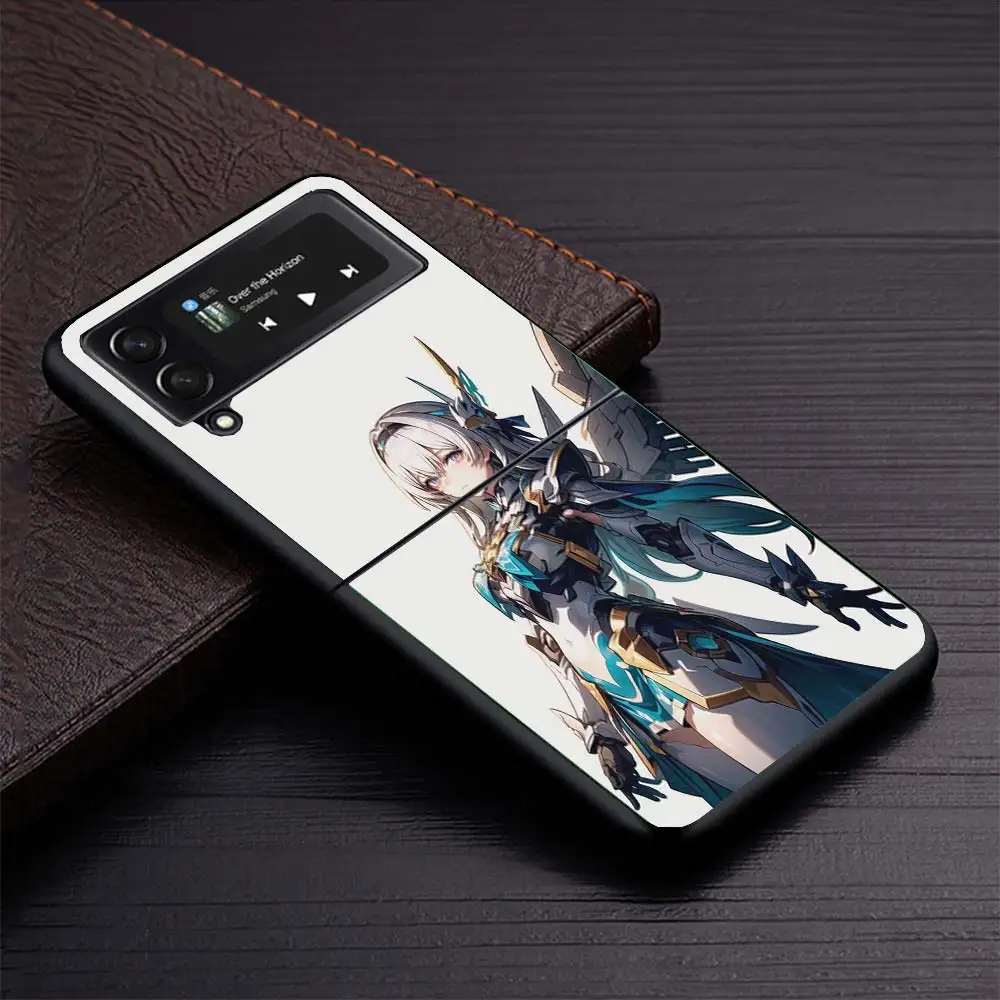 Honkai Star Rail Firefly fundas de teléfono negras para Samsung Z Flip 7 6 5 4 3 galaxia de lujo ZFlip7 ZFlip6 Flip5 Flip4 Flip3 Shell Cove - imagen 5