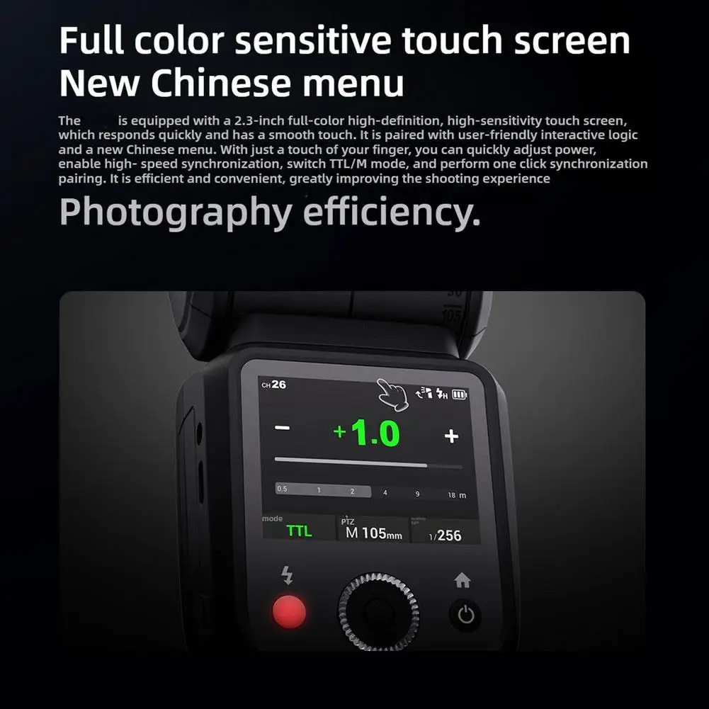 Protector de pantalla GODOX V100 Flash pantalla táctil Control Flash accesorios película protectora para Godox V100 Speedlite vidrio templado - imagen 2