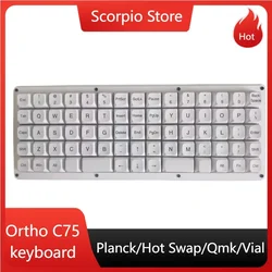 Ortho C75 Planck – Teclado mecánico ortolineal QMK/VIA USB-C