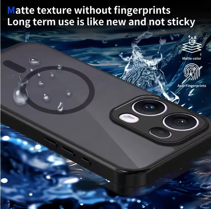 Funda para OPPO Reno 14 13 12 Pro 5G Armadura mate esmerilado transparente cubierta de carga inalámbrica magnética para OPPO Reno 14F 13F 12F 5G Coque - imagen 5