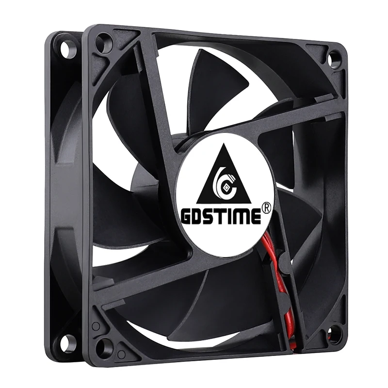 2 uds Gdstime 8020 ventilador enfriador de CPU 80mm 8cm 2PIN radiador 80x20mm DC 12V 24V sin escobillas silencioso ordenador PC caja ventilador Axial de refrigeración - imagen 2