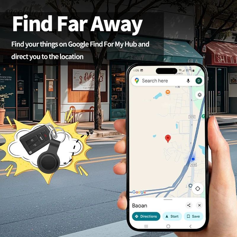 El rastreador Android inteligente funciona con la aplicación Hub Find de Google para Samsung Moto Finder, artículos, localizador de seguridad, carcasa protectora opcional - imagen 4