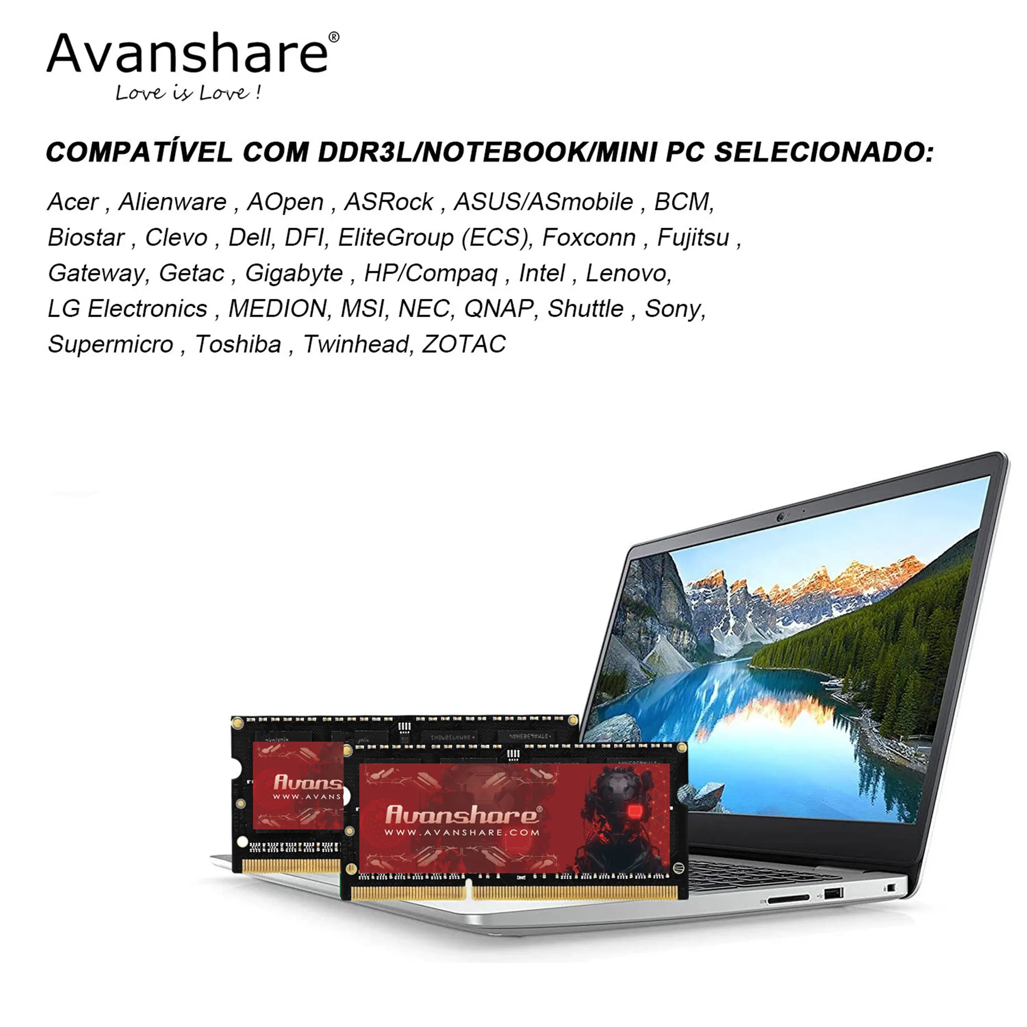 Avanshare Memoria Ram DDR5 DDR4 DDR3 DDR3L 4GB 8GB 16GB 32GB 1333 1600 2400 2666 3200 5600MHz Sodimm Computadoras portátiles - imagen 4