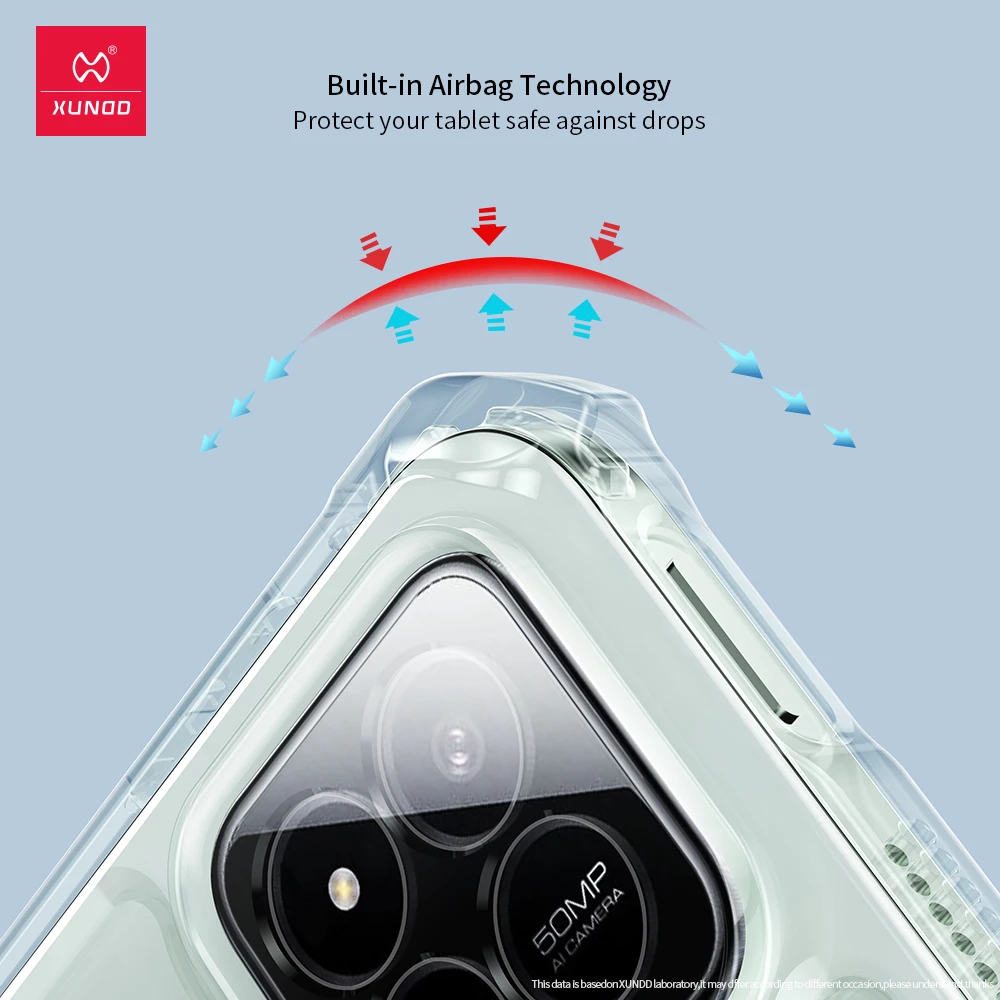 Xundd para Xiaomi Pad 7 Pro 11,2 funda para Pad 7 11,2 funda protectora a prueba de golpes para tableta funda transparente con soporte - imagen 2