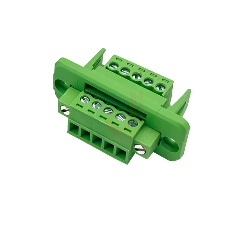 1 Juego de panel fijo de pared 15EDGWC-3.5mm bloque de terminales enchufable con marco de brida de correa de acoplamiento sin soldadura 2P3P4P5P6P7P8P9P10P12P-24P - imagen 5