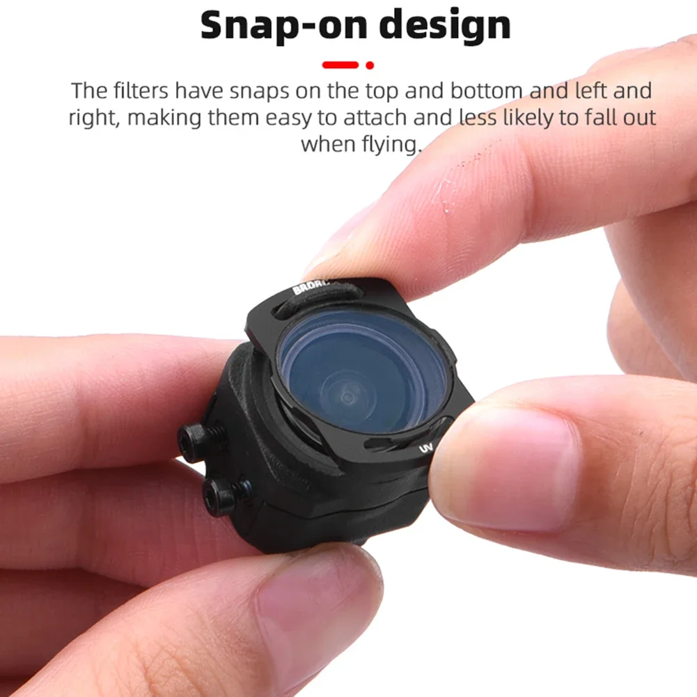 Filtro de lente de Dron, accesorios para Dron, filtro de lente de cámara, instalación rápida, resistente al agua, a prueba de arañazos para unidad de aire DJI O3 - imagen 4