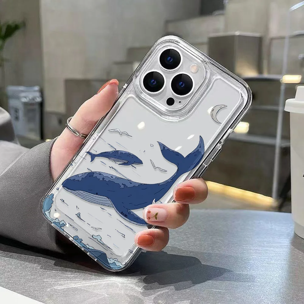 Funda pintada de tiburón para Samsung Galaxy S25, Funda A56 5G A16 A15 A55 A54 A53 A36 A35 A34 A26 S24 Ultra S23 FE S22 Plus, Funda suave - imagen 2