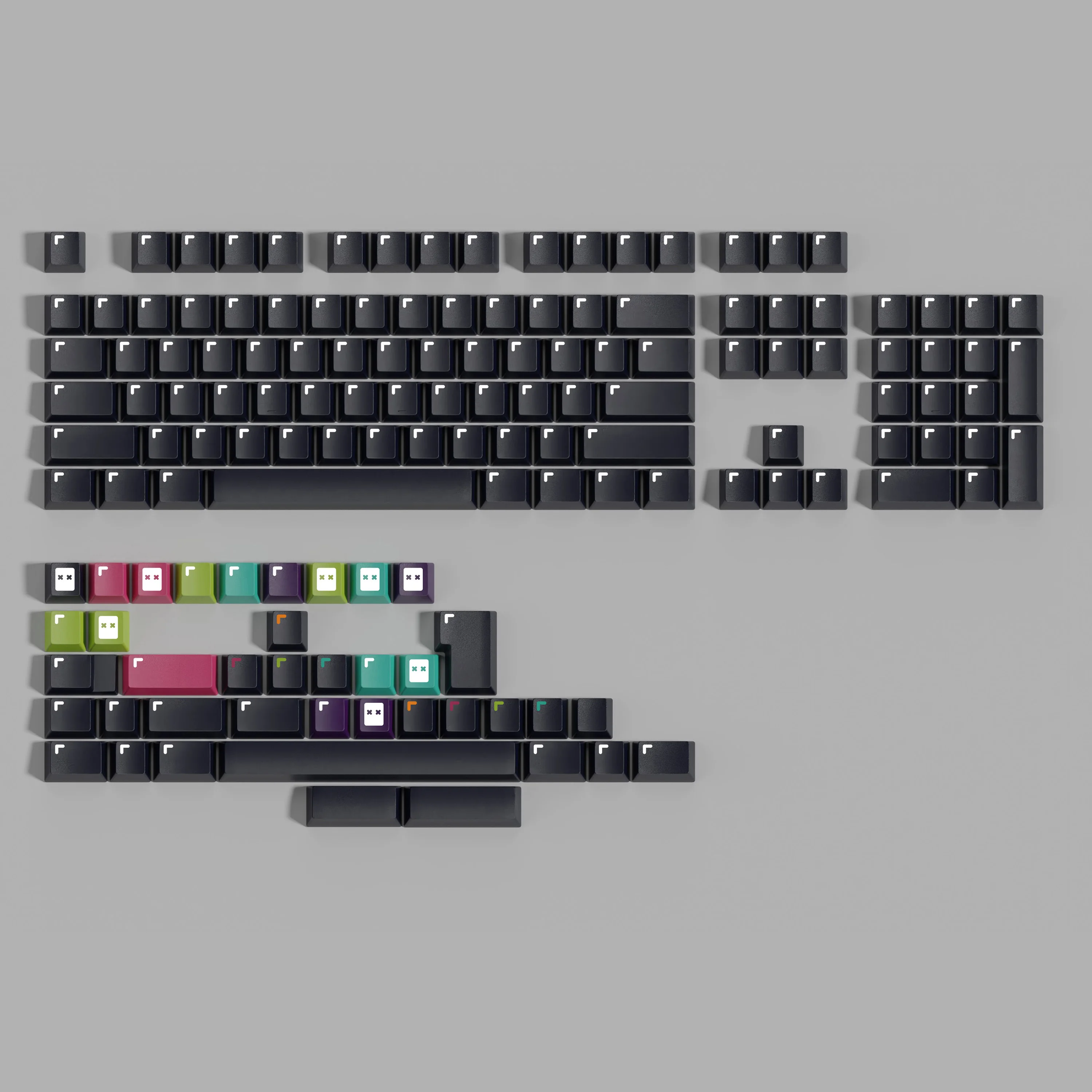 Teclas GMK Pixels, 144 teclas, Material PBT, perfil de cereza, DYE-SUB para teclado mecánico MX Switch 61/64/68/71/75/84/87/96/98/104