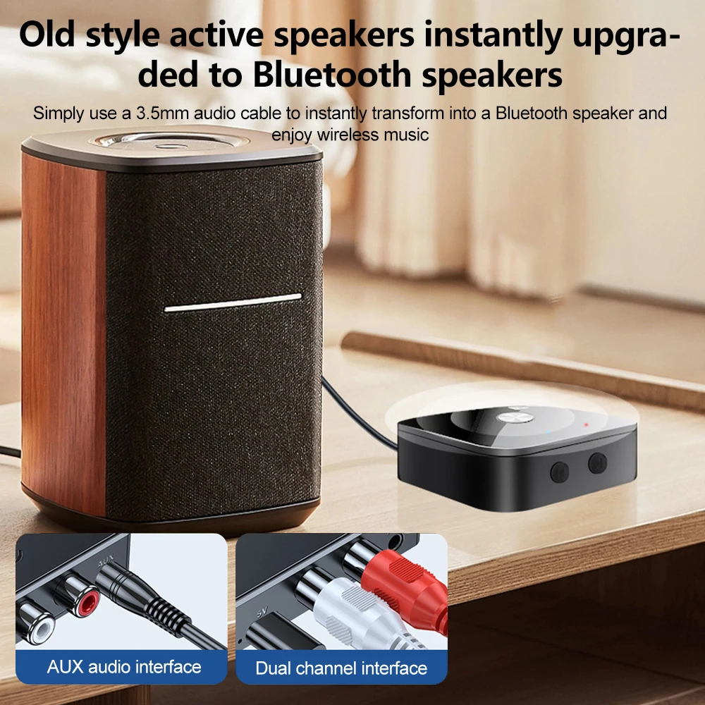 Receptor de Audio Bluetooth 6,0 NFC 3,5mm AUX RCA estéreo adaptador inalámbrico Bluetooth USB u-disk HIFI música sin pérdidas para altavoz de coche - imagen 3