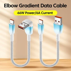 Cable USB-C de codo corto para carga rápida y conexión reversible
