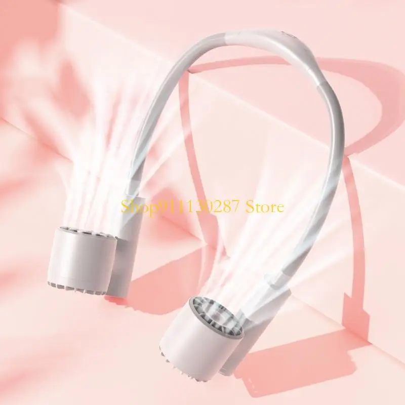 Ventilador cuello Mini USB ventilador portátil libre J1HC sin mano, flujo aire 3 niveles Ventilador - imagen 5