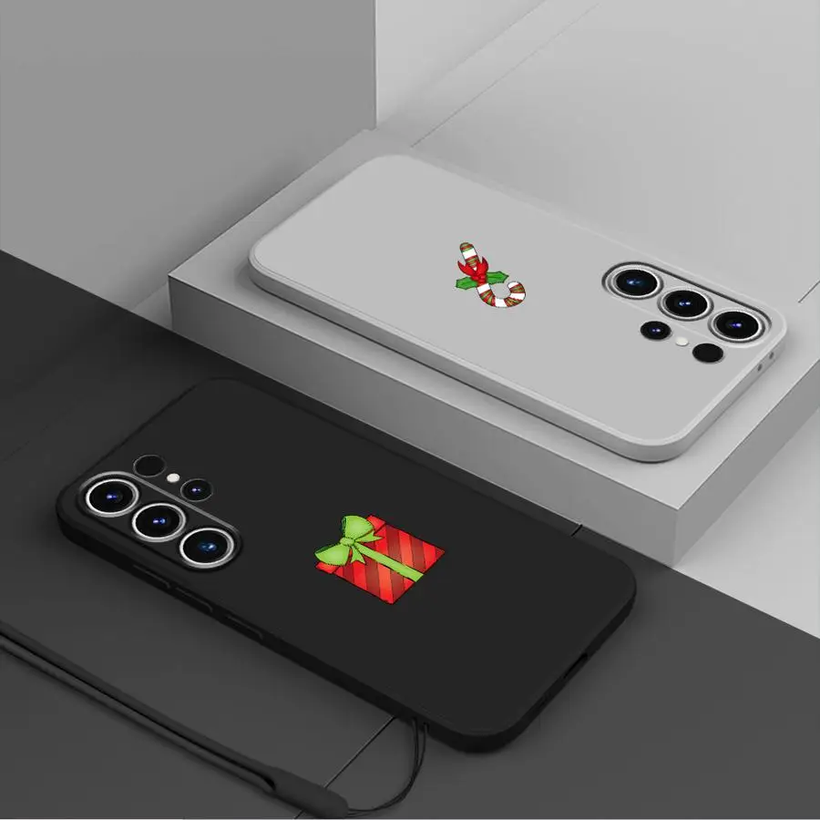 Funda de teléfono con elementos navideños para Samsung Galaxy S23 S20 S22 Ultra S25 Edge S24 FE S21 Plus Note 20 10, funda Ultra suave - imagen 4