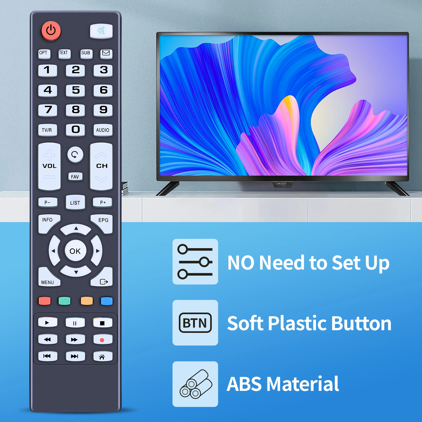 Nuevo Control remoto para Sky Vision DVB-T2 150 T-HD antena receptor Freenet TV - imagen 3