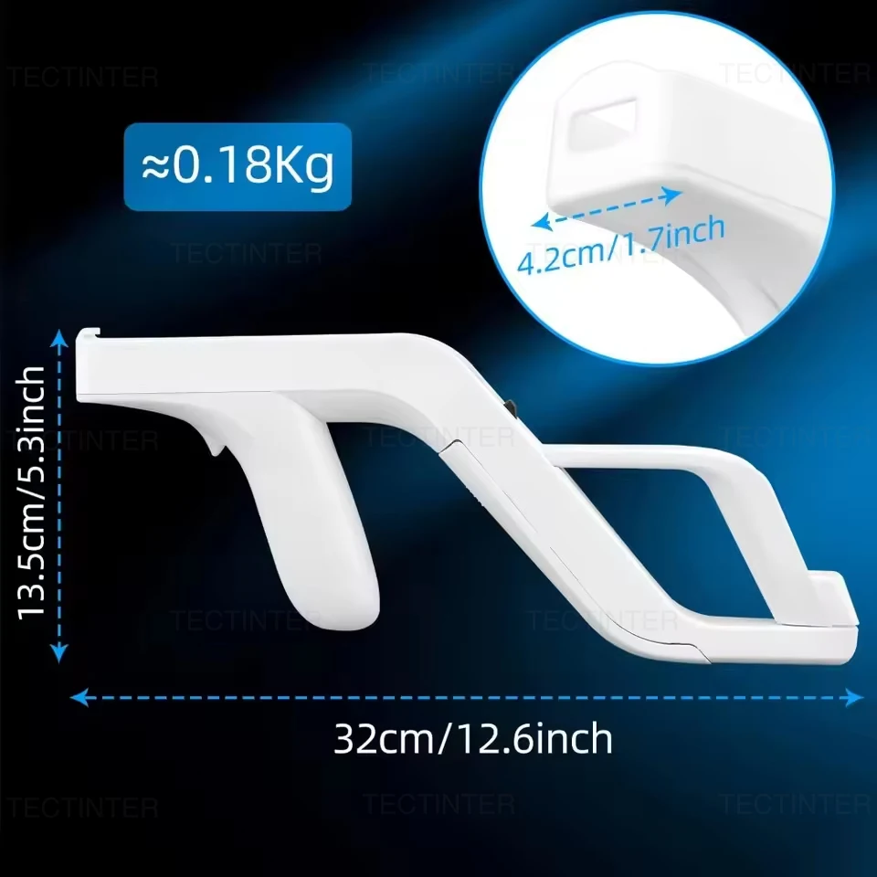 Pistola Zapper desmontable para Nintendo Wii, mando a distancia, Nunchuk Motion Plus, accesorios para juegos para disparar juegos deportivos - imagen 3