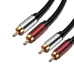 Cable AV 2RCA a 2RCA - Cobre Puro para TV y HiFi