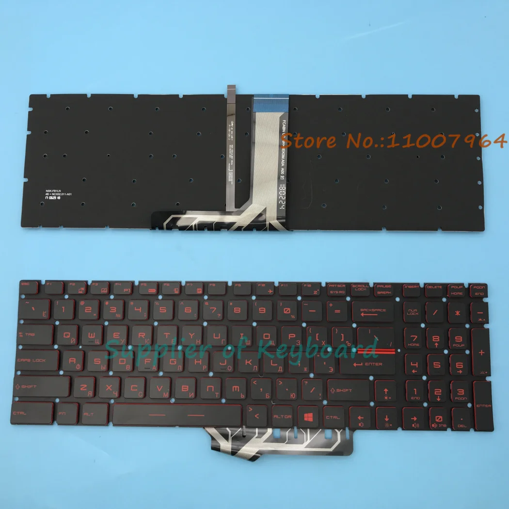 Teclado ruso/inglés/español/francés/portugués para MSI GV72 7RE 8RC 8RD 8RE GV72VR 7RF GL62 7REX GL72 7REX retroiluminado rojo - imagen 2