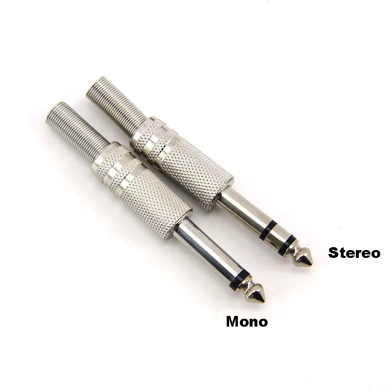 Conector de audio estéreo Mono macho de 6,35 MM conector 6,3 6,35 soldadura para auriculares estéreo 1/4 "6,35mm - imagen 2