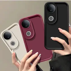 Funda Vivo V50/V40 de silicona líquida antigolpes, suave