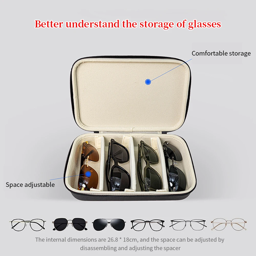 Estuche de almacenamiento duro para gafas de sol EVA, caja protectora para gafas oscuras, bolsa de transporte de viaje portátil - imagen 3
