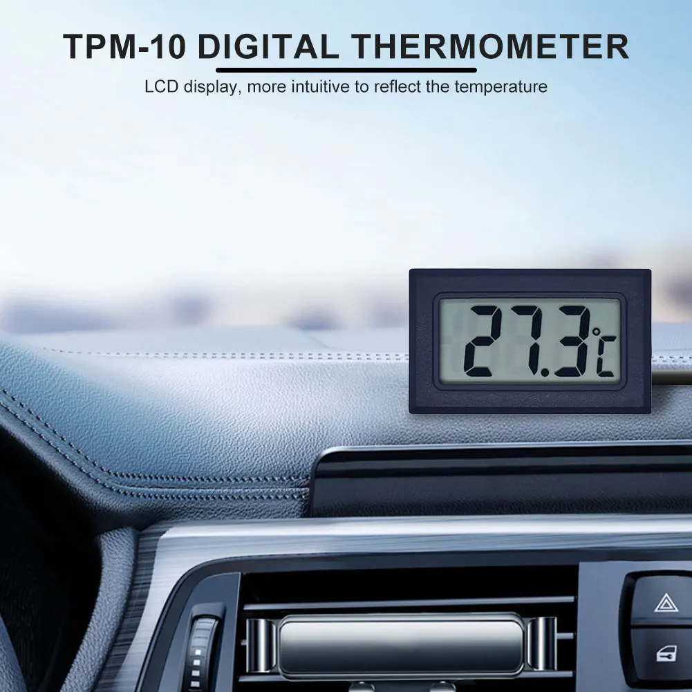 Medidor de temperatura Digital TPM-10, Sensor de temperatura con pantalla LCD, sonda impermeable, termómetro, Detector, medidor de humedad, 1M, 2M - imagen 3
