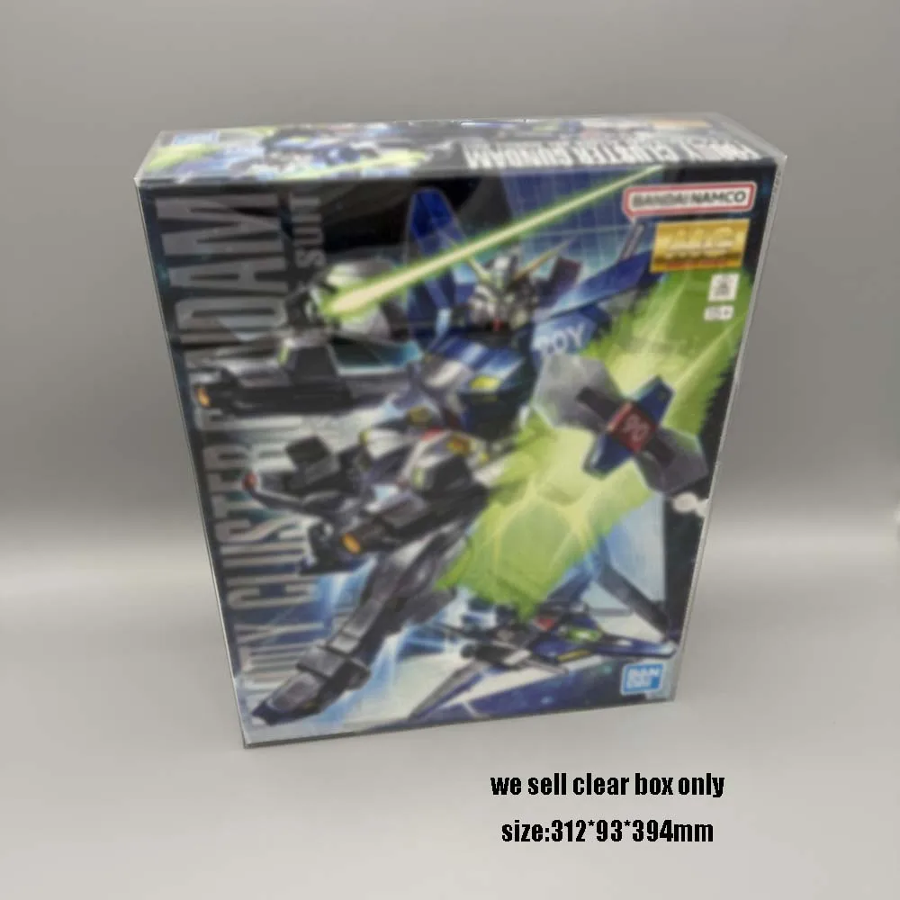 Caja de almacenamiento transparente, caja PET para BANDAI NAMCO MG F90IIIY Cluster Gundam, caja de protección de exhibición modelo