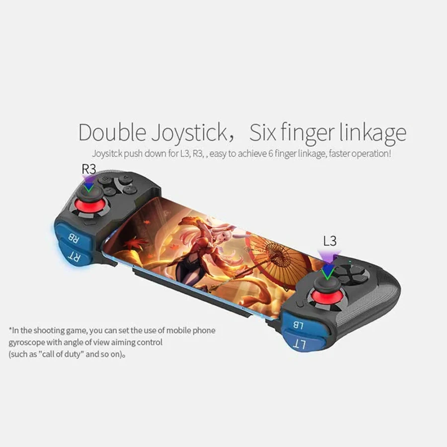 Controlador Bluetooth PUBG Móvil para iPhone y Android con Gatillos - imagen 3