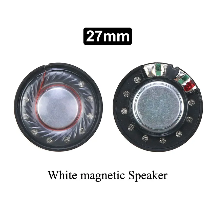 Cltgxdd 1 Piece 27mm 30mm 40mm 50mm 32ohms auriculares altavoz controlador neodimio HIFI auriculares bocina rango completo altavoces blancos y negros - imagen 2