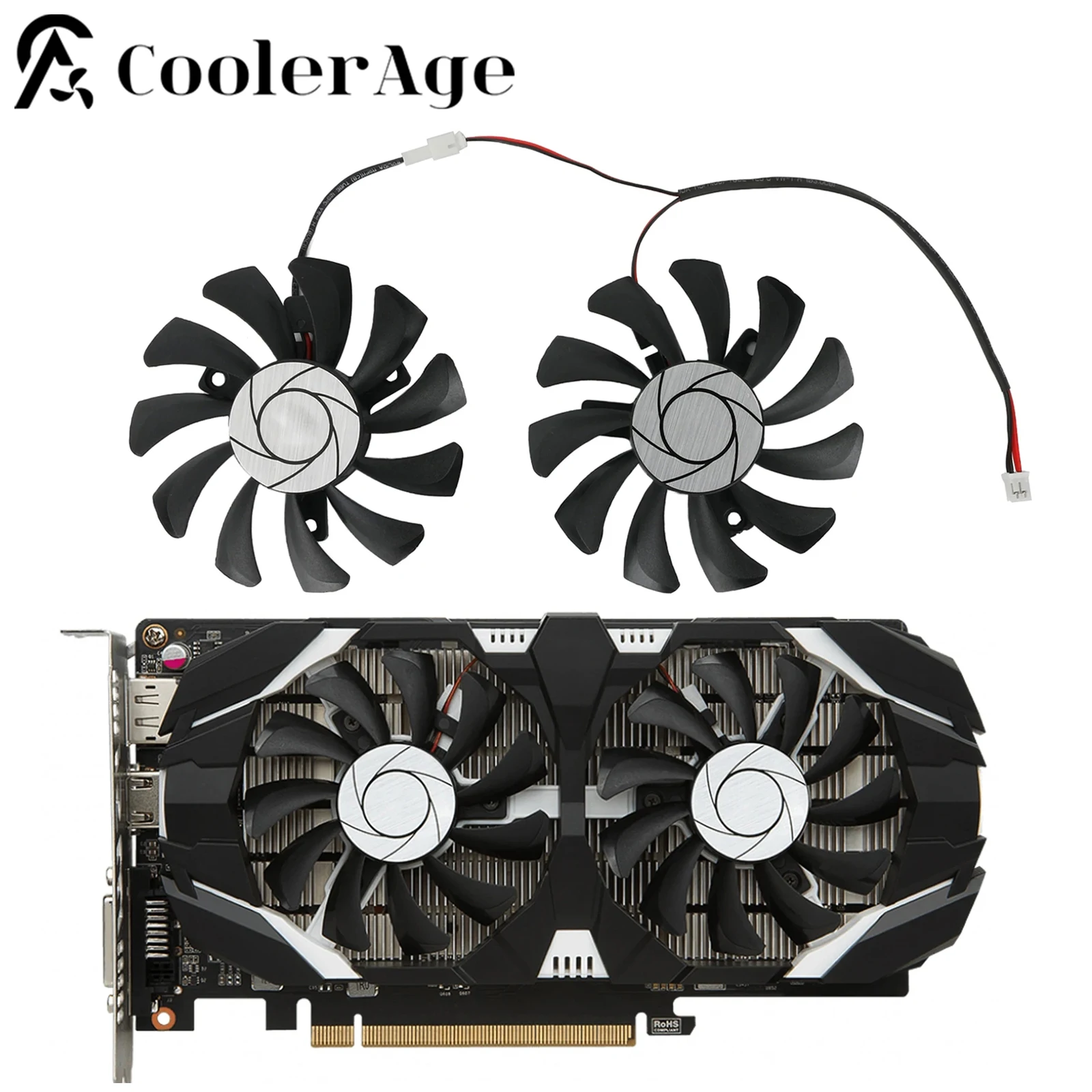 Ventilador de tarjeta de vídeo para MSI GTX 1050 1050Ti 75MM HA8010H12F-Z GTX1050 GTX1050Ti ventilador de refrigeración de repuesto para tarjeta gráfica