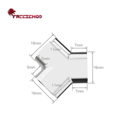 Freezemod Distribuidor Refrigeración Líquida G1/4 – Y 3 Vías