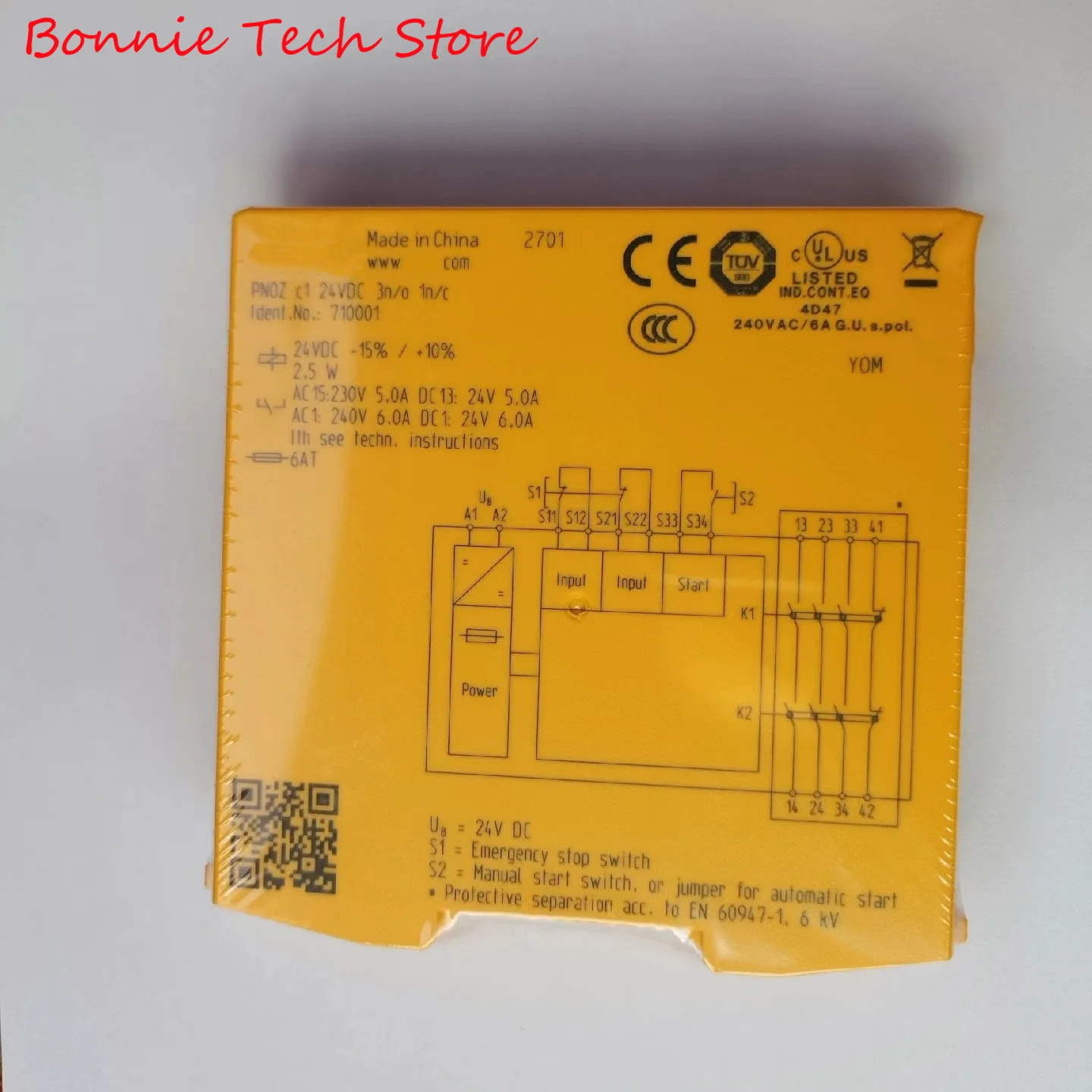 710001   para PILZ PNOZrelé de seguridad compacto (estánico), PNOZ c1 24VDC 3n/o 1n/c - imagen 2