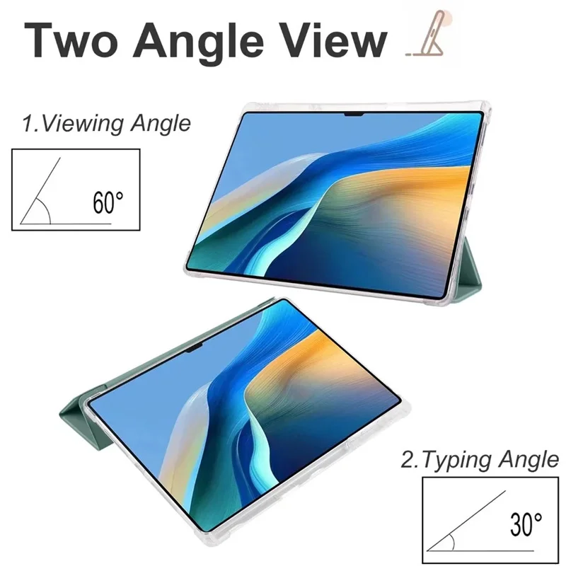 Funda para Honor MagicPad 3 con portalápices, soporte trasero de TPU plegable triple para Honor Magic Pad 3 Magicpad3, funda para tableta de 13,3 pulgadas - imagen 2