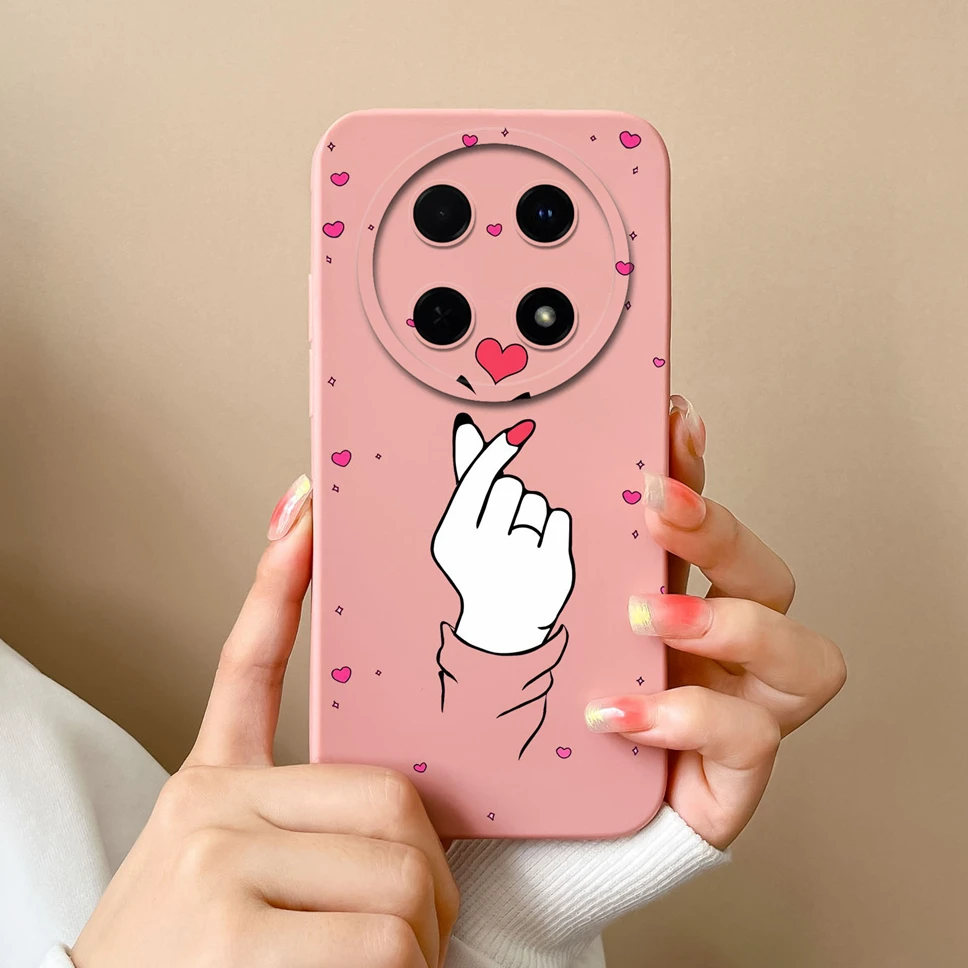 Funda de silicona líquida para Huawei Nova 12i, carcasa cuadrada con patrón de dinosaurio de dibujos animados, parachoques - imagen 4