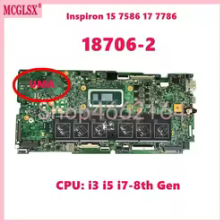 Placa base Dell Inspiron portátil con CPU i5/i7 UMA probada