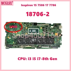 Placa base Dell Inspiron portátil con CPU i5/i7 UMA probada