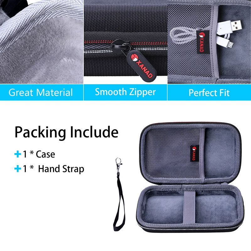 XANAD Estuche rígido para Polaroid Hi Print 2x3" Bolsillo Impresora fotográfica Bolsa de almacenamiento de transporte protectora de viaje - imagen 4