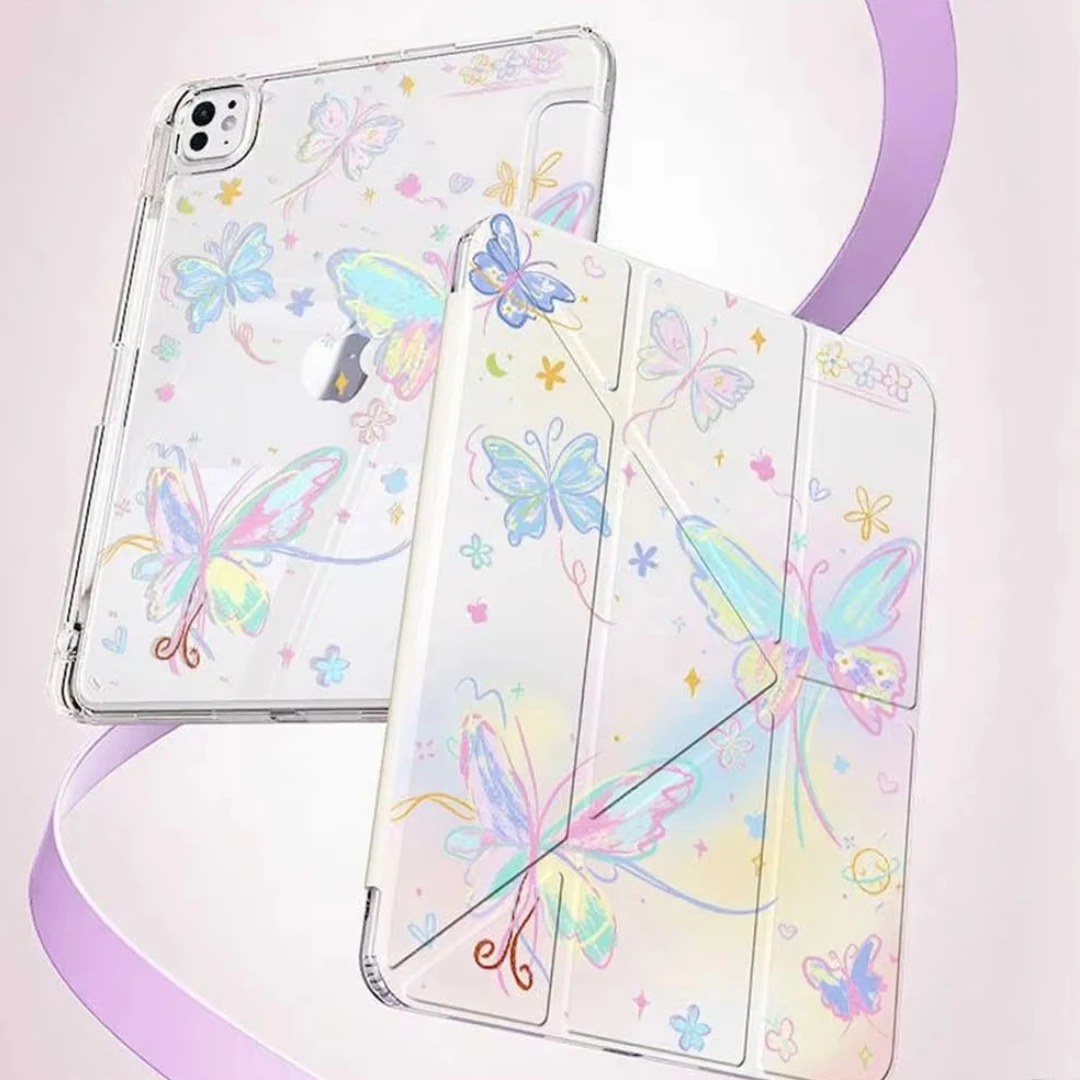 2025 nueva funda plegable 3 + Y para IPad 11th A16 Pro Air 13 11 M3 M2 M4 2025 12,9 "9 8 7 6 5 4 10 Th Mini 7 6 Funda a prueba de golpes - imagen 2