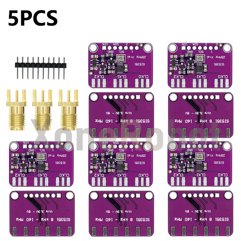 1-10 Uds DC 3V-5V Si5351A Si5351 I2C generador de reloj módulo de placa de ruptura generador de señal reloj 8KHz-160MHz para Arduino - imagen 3