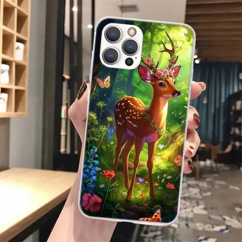 Funda de teléfono de silicona de camuflaje de caza de ciervos para iPhone 17 16E 15 Pro Max 14 Plus 11 13 Mini 12 7 8 SE Air 17Pro Cover Shell 17 16 16 - imagen 3