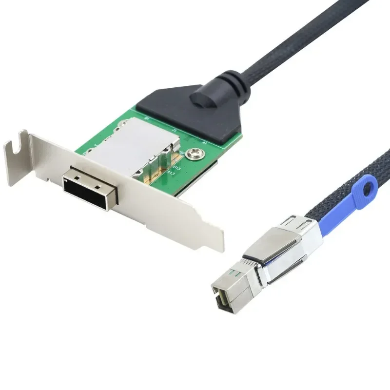 Mini SAS HD SFF-8644 a HD-8088 Cable de conversión de tarjeta adaptadora de servidor de curva hembra - imagen 2