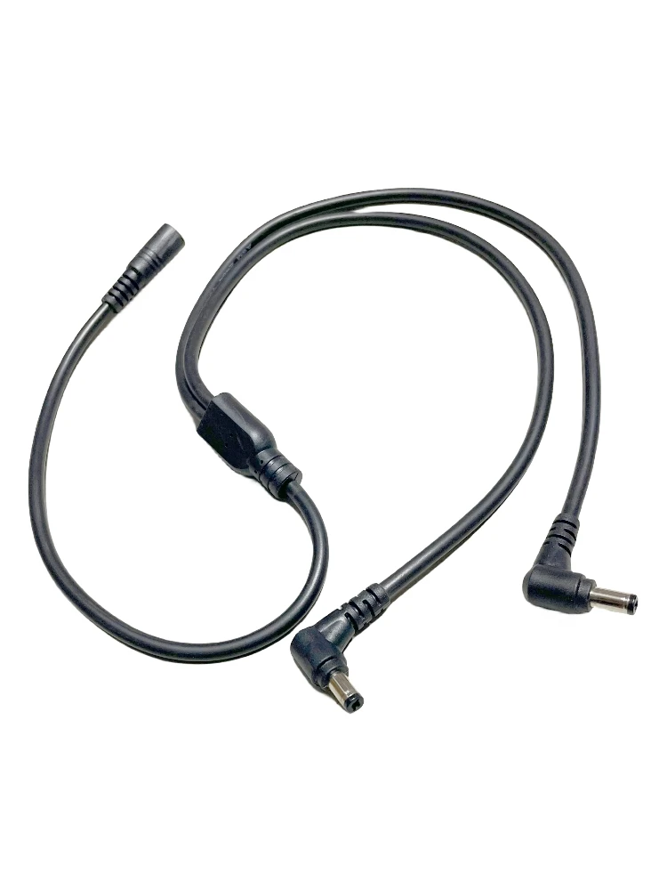 Adaptador divisor de alimentación de 1 hembra a 2 vías macho en ángulo, Cable de enchufe conector de 5,5mm x 2,1mm, 12v para enrutador de tira Led de cámara Cctv - imagen 5