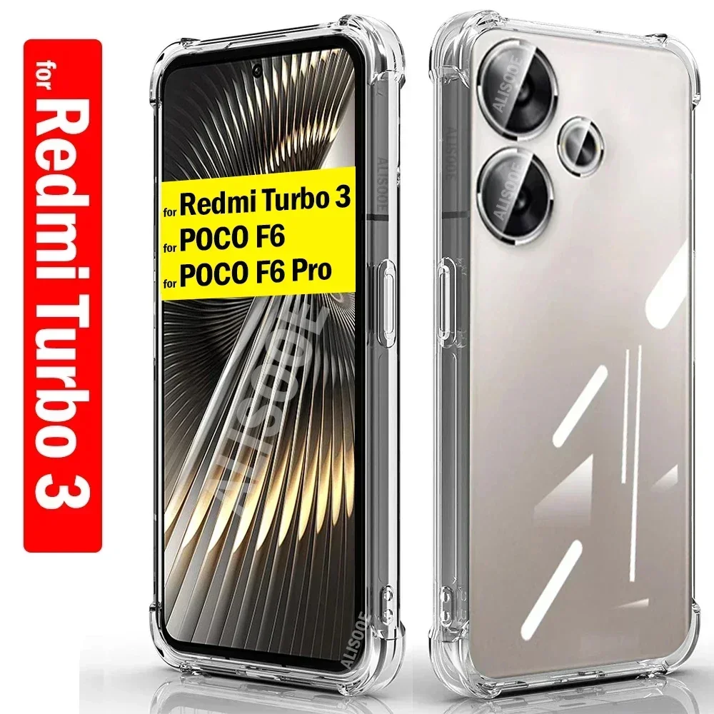 Funda transparente HD para Xiaomi 14T Pro POCO F6 X6 Neo Funda suave transparente para Redmi 14C Note 14 13 Pro Plus Turbo 3 A3 Capa - imagen 3
