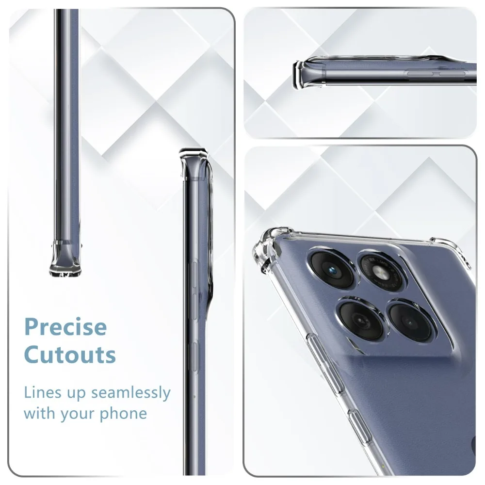 Funda para Moto Motorola Edge 50 60 Fsuion Pro 40 Neo, parachoques protector transparente, funda fina de silicona Tpu suave antigolpes - imagen 3