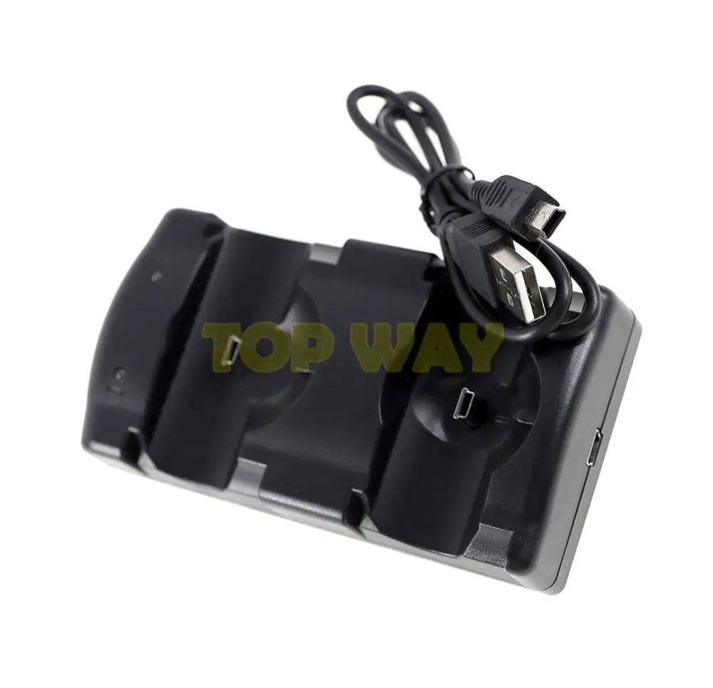 1 Uds. Cargador de base alimentado por USB de carga Dual soporte de estación de juegos para controlador inalámbrico PS3 - imagen 2